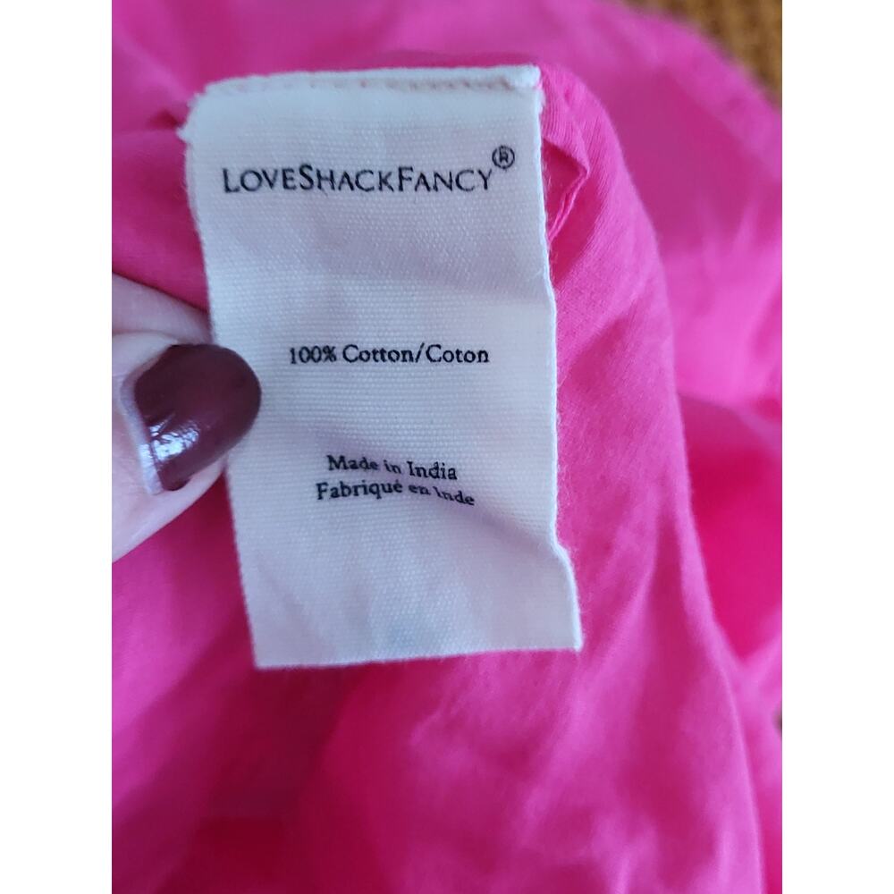 Loveshackfancy Natasha Watermelon Ice Pink Ruffle Lace Cotton Mini Dress GUC XL - Picture 8 of 8